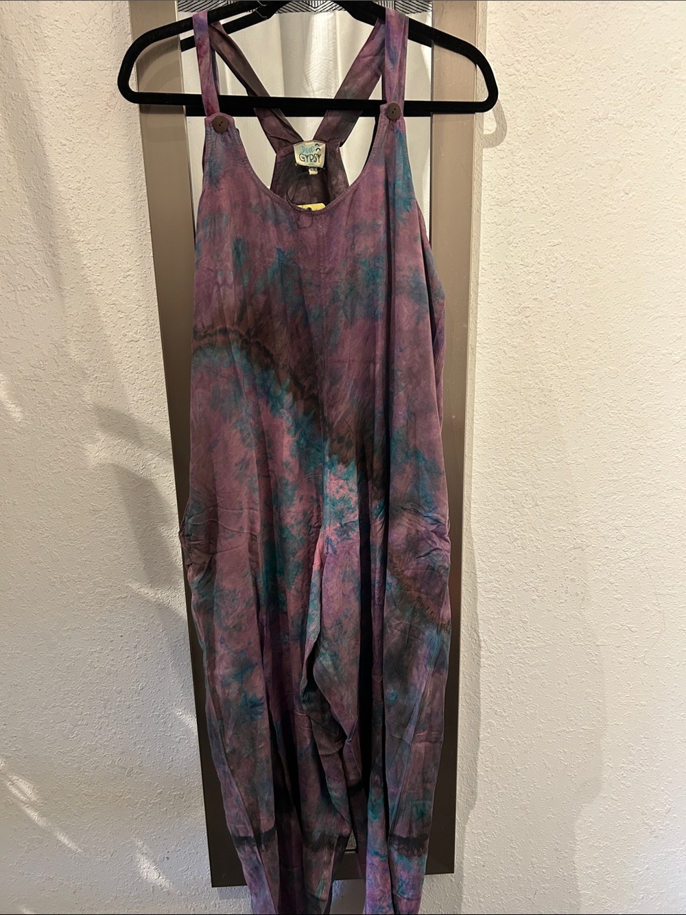 Jaded Gypsy Tie-Dye Purple & Teal Women’s Jumpsuit NWT size S/M